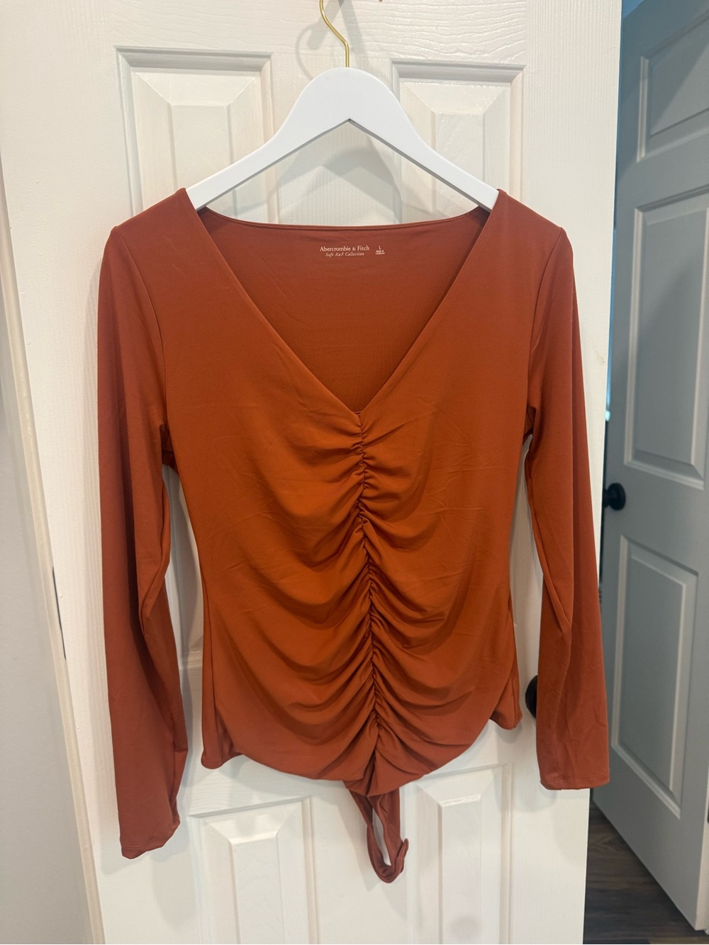 Abercrombie & Fitch Rust V-Neck Bodysuit